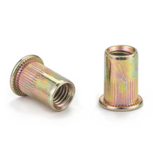 Carbon Steel Grade 4.8 Zinc Plated M3 M4 M5 M6 M8 M10 M12 Countersunk Flat Head Knurled Body Blind Insert Rivet Nut